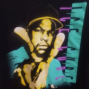 Vintage Ice Cube T-Shirt Black Rap Hip Hop Graphic Tee Mens L Rare 90s Style